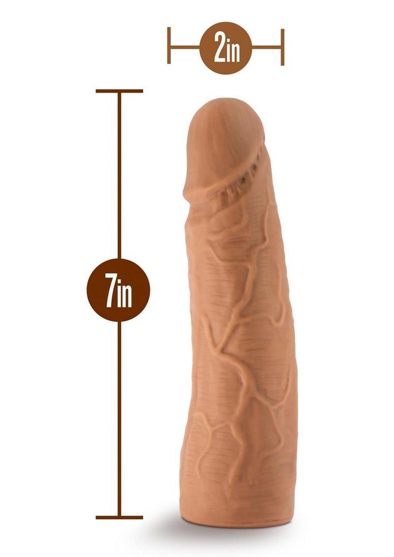 Lock On Dynamite Dildo with Suction Cup Adapter - Caramel - 7in