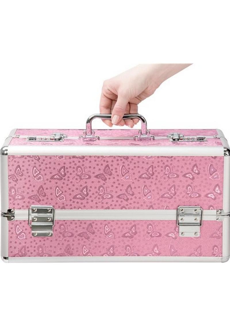 Lockable Vibrator Case - Pink - Large