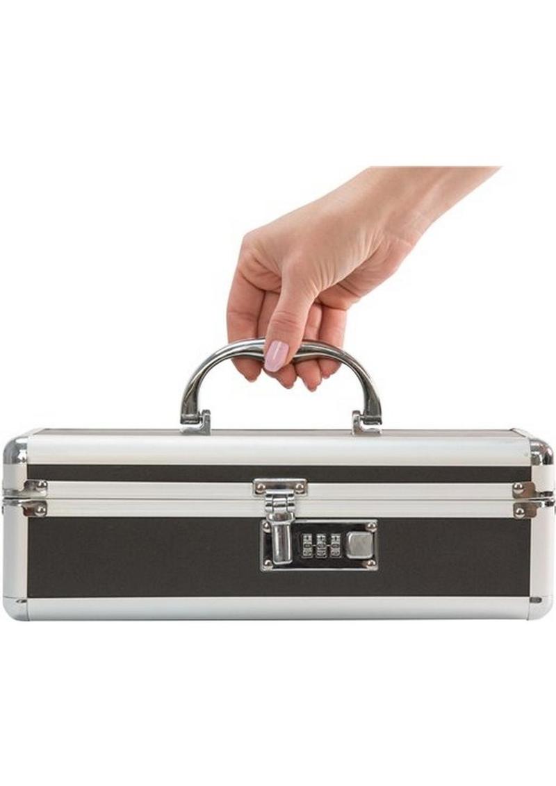 Lockable Vibrator Case - Black - Medium