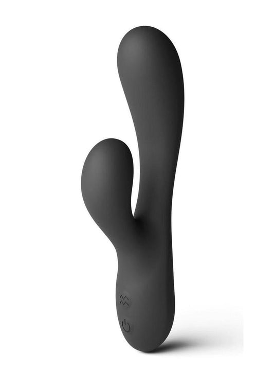 Love Notes Unforgettable Rechargeable Silicone Flexible Rabbit Vibrator - Black