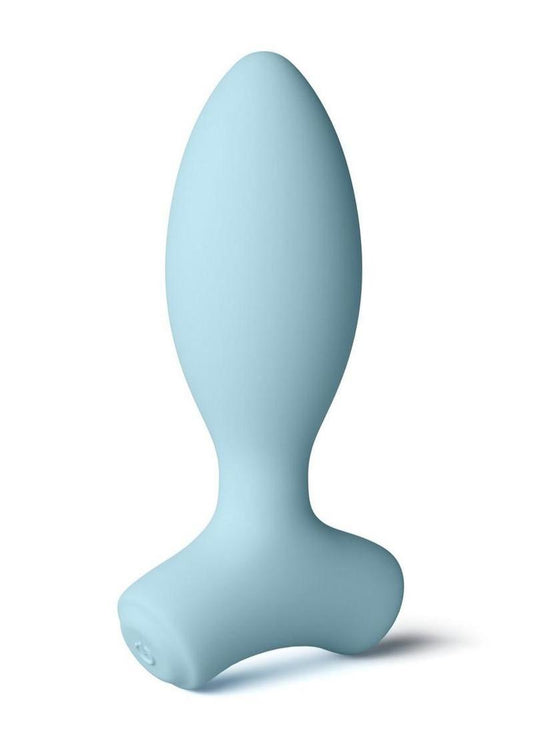 Love Notes Wildflower Rechargeable Silicone Flexible Vibrating Plug - Aqua