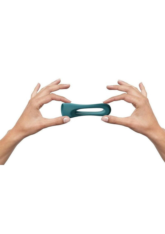Flux Ring Silicone Cock Ring - Teal Me - Teal