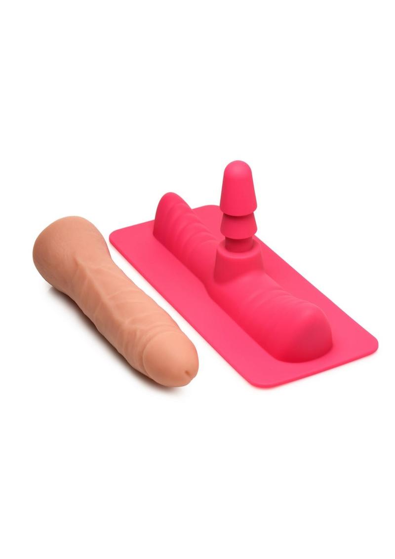 Lovebotz Saddle Adapter with Silicone Dildo - Pink