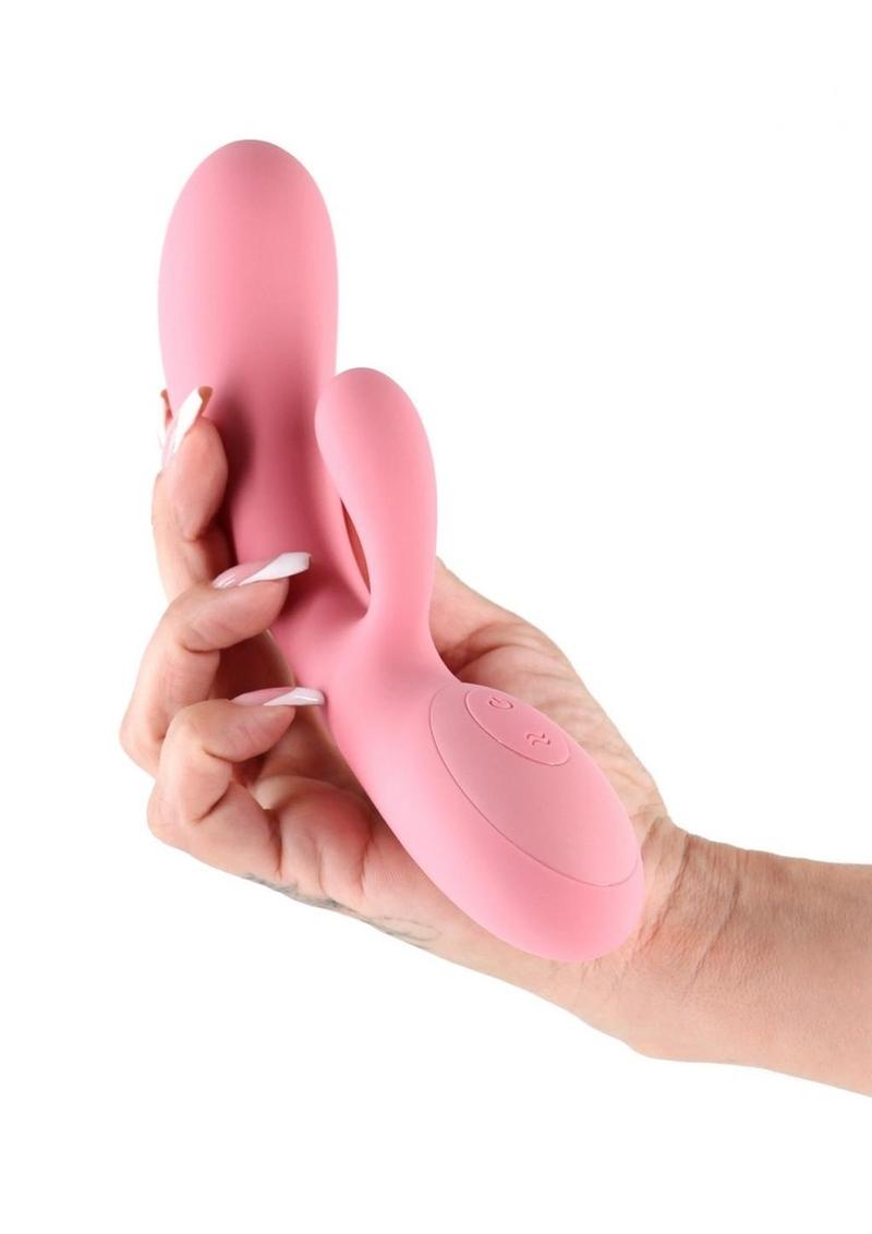 Lust-N-Dreams Samba Rechargeable Silicone Rabbit Vibrator - Pink