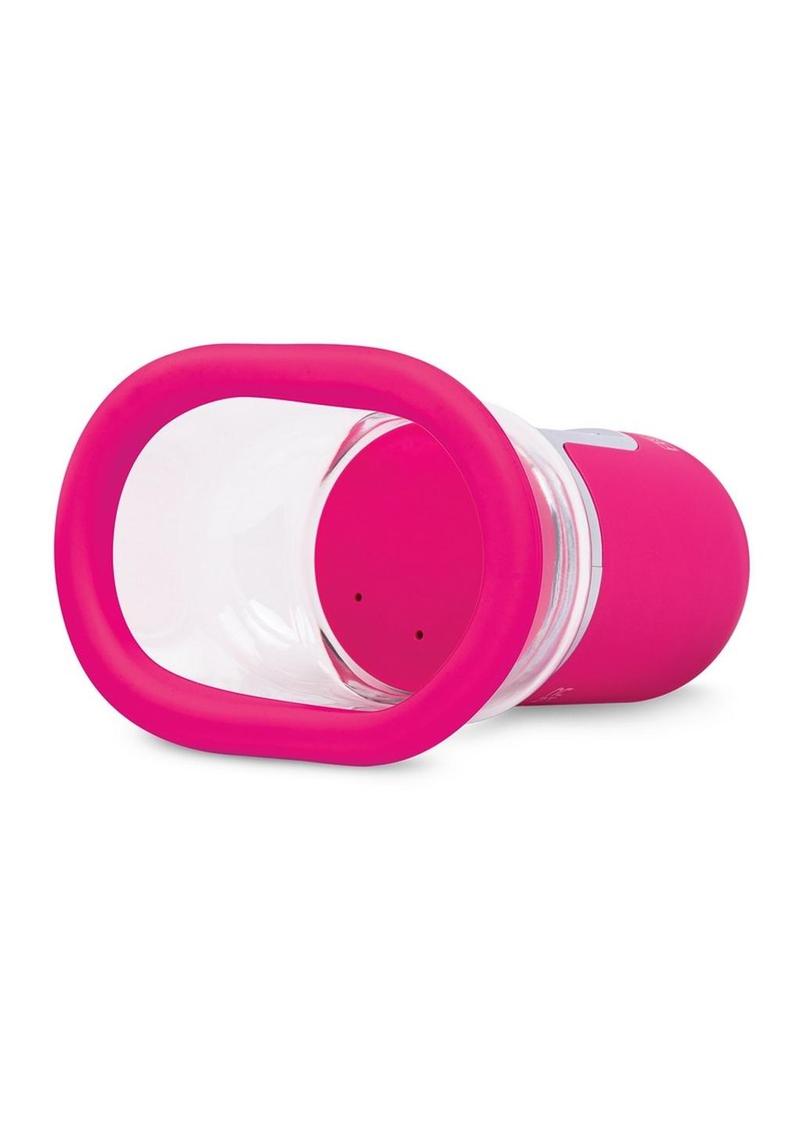 Lux Fetish Rechargeable 4 Function Auto Pussy Pump with Clit Stimulator - Pink