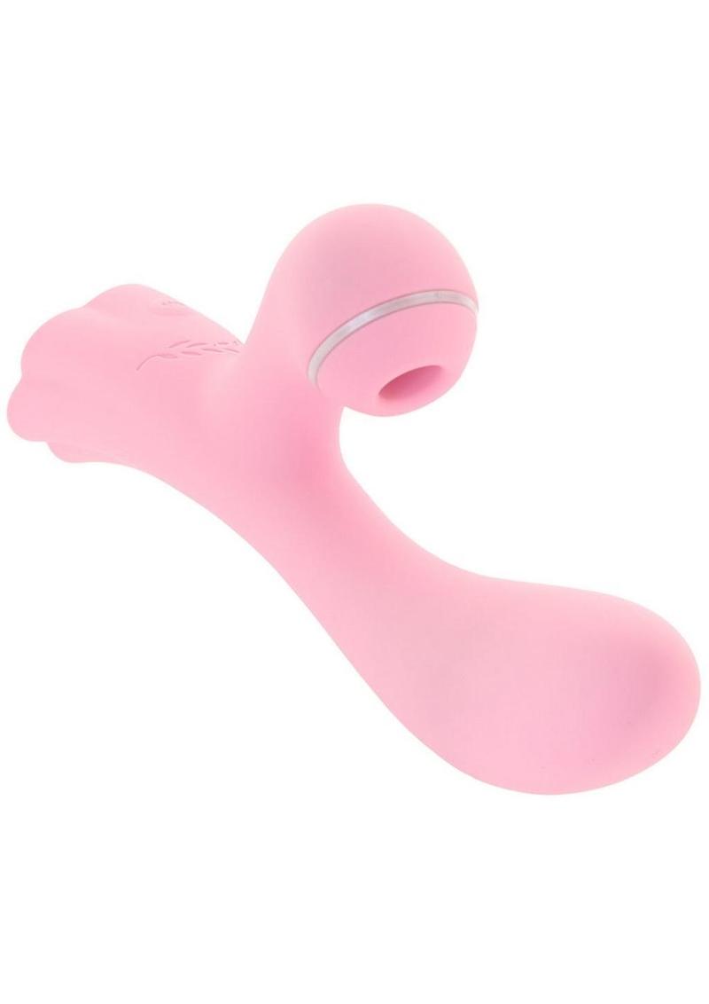Luxe Aura Rechargeable Silicone Clitoral Stimulator - Pink