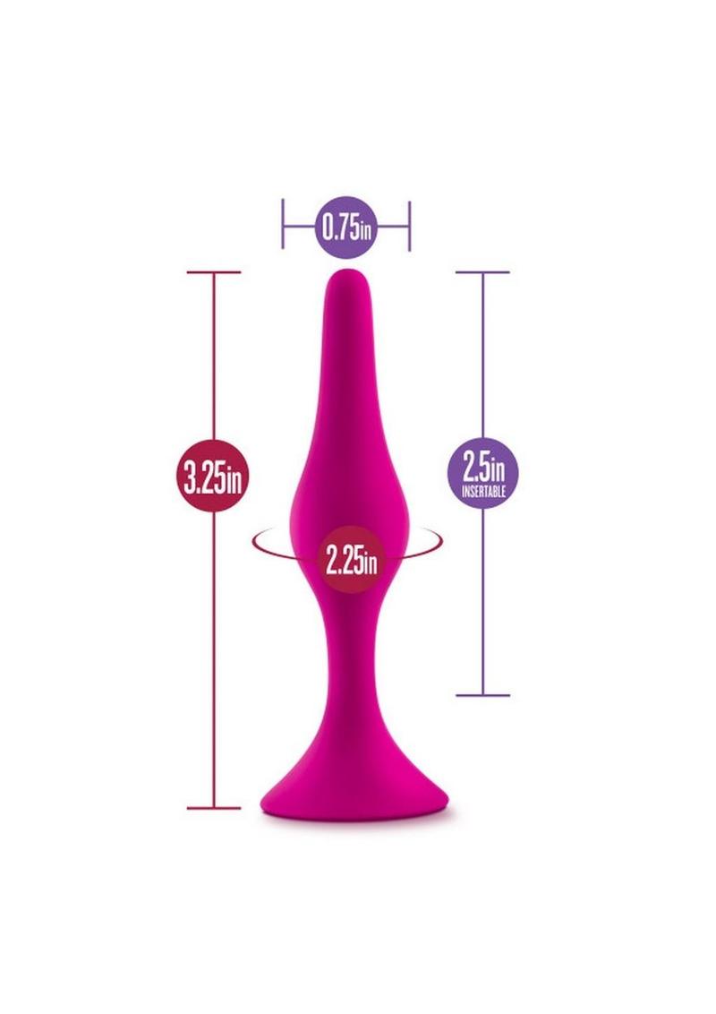 Luxe Beginner Plug Silicone Butt Plug - Pink - Small