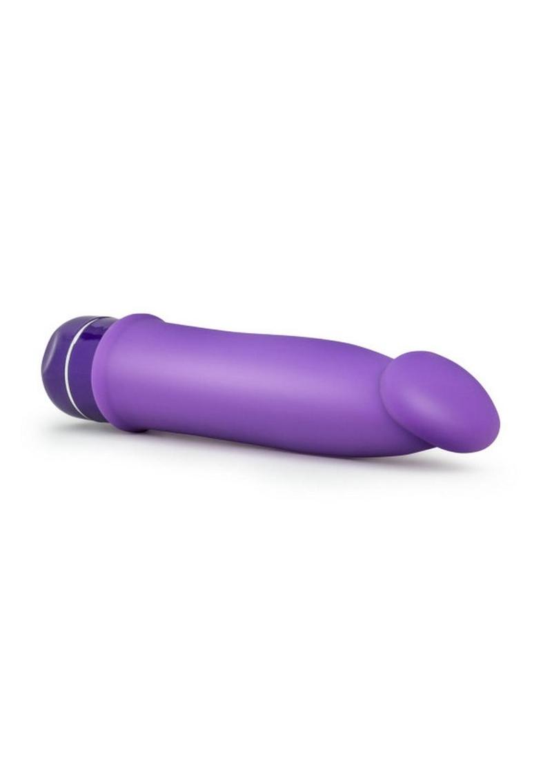 Luxe Purity Silicone Vibrating Dildo - Purple - 7.5in