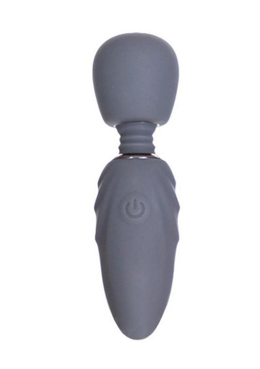 M'lady Rechargeable Silicone Tiny Vibrating Wand - Grey