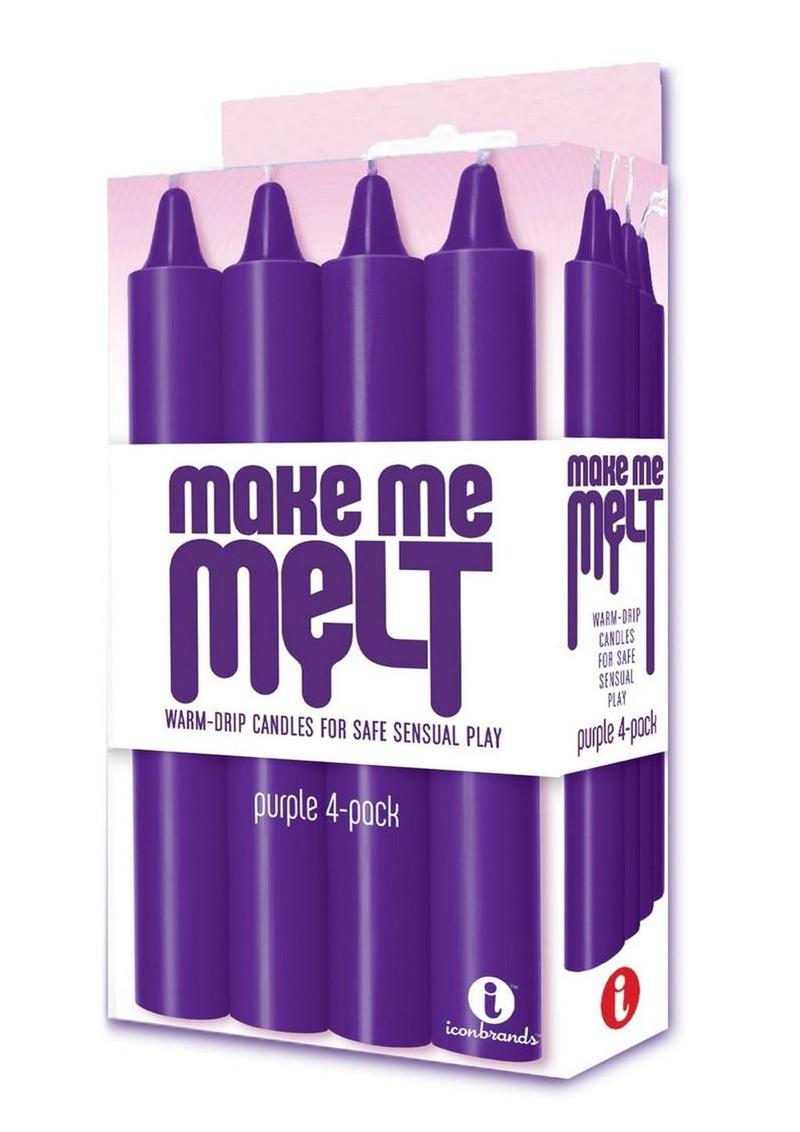Make Me Melt Drip Candles - Purple - 4 Pack