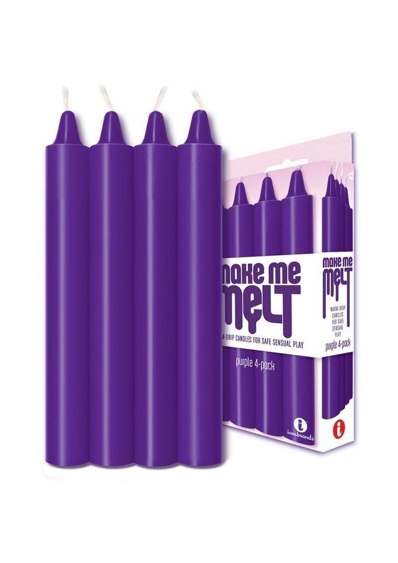 Make Me Melt Drip Candles - Purple - 4 Pack