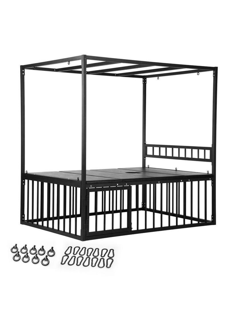 Master Series Bondage Bed - Black