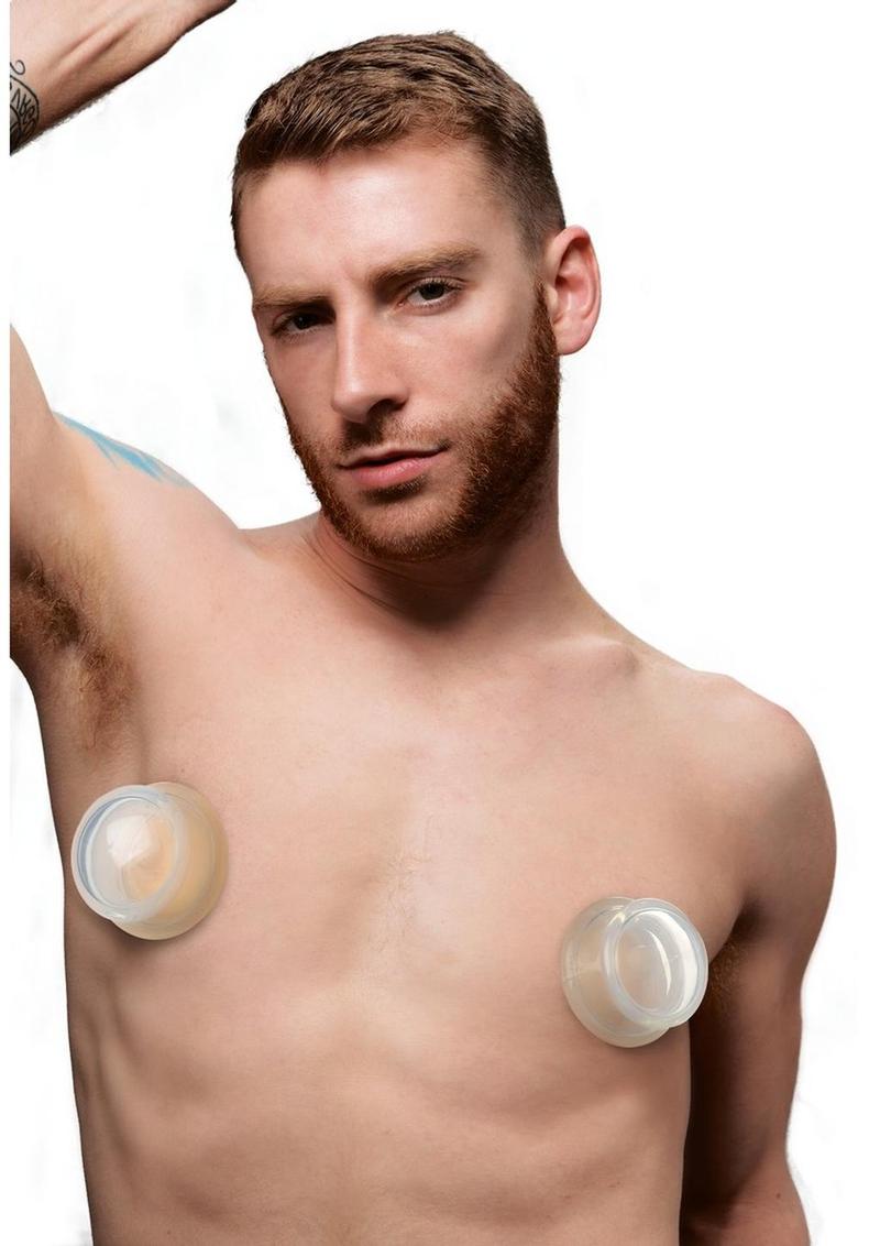 Master Series Clear Plungers Silicone Nipple Suckers - Clear - Large