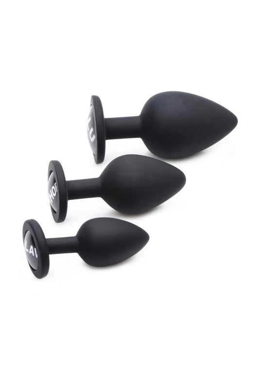 Master Series Dirty Words Anal Plug - Black - Set