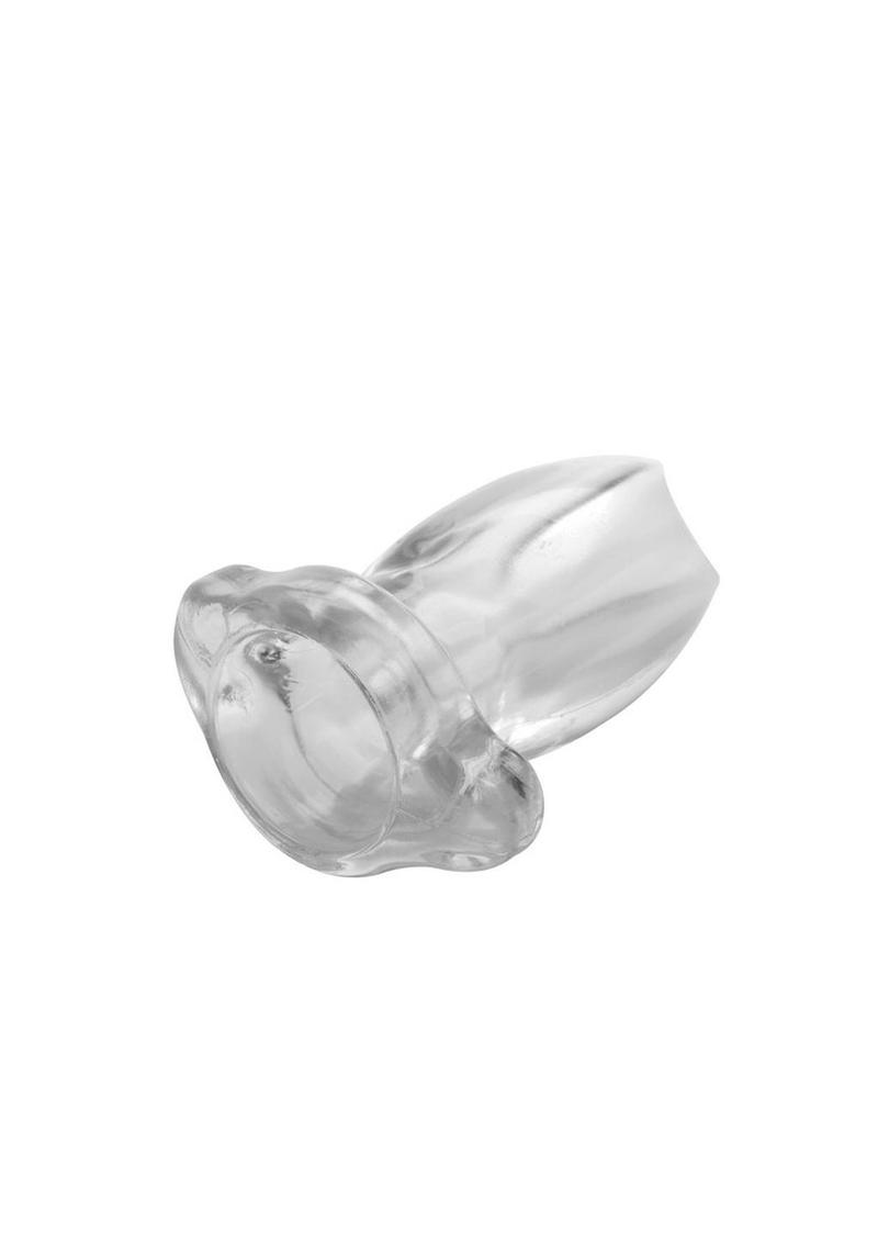 Master Series Peephole Clear Hollow Anal Plug - Clear - Small