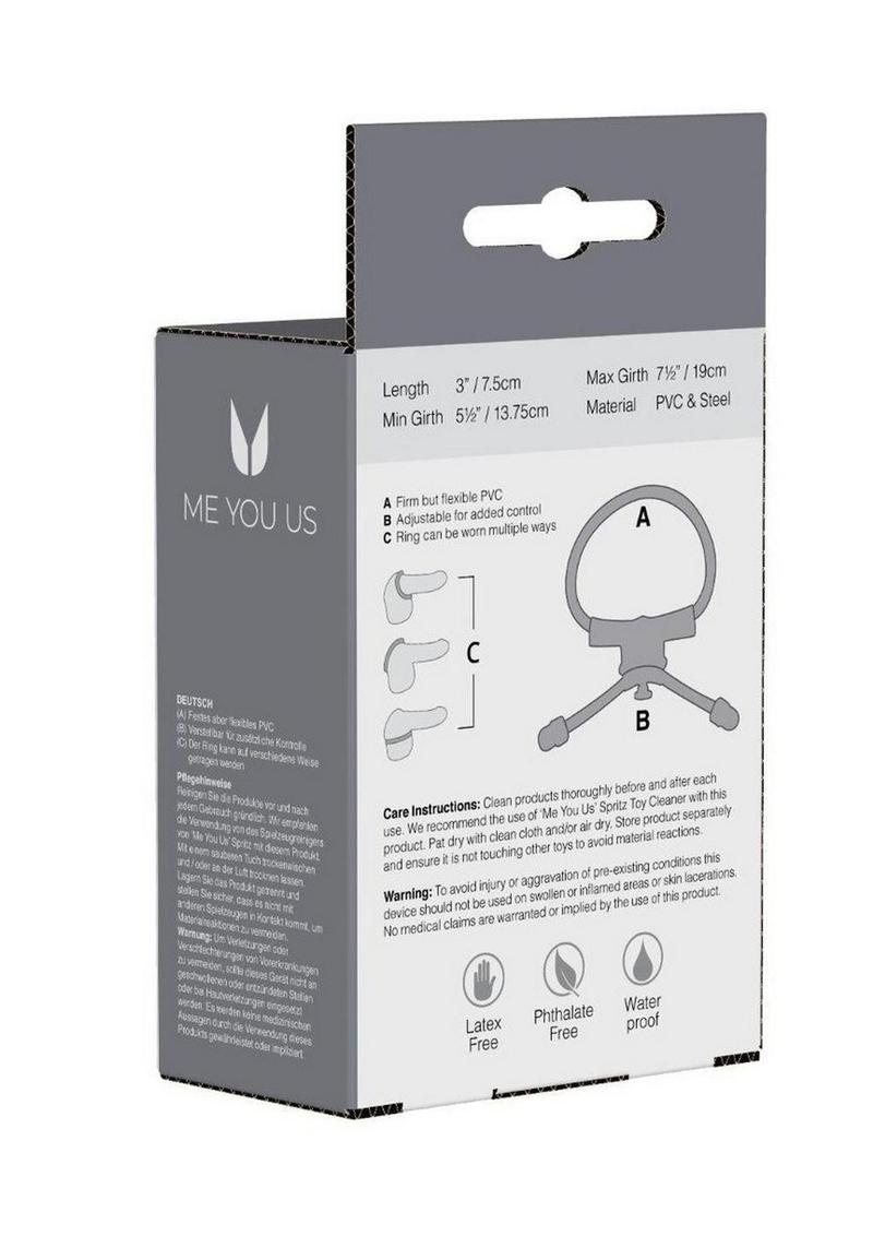 ME YOU US Ace Adjustable Cock Ring - Red