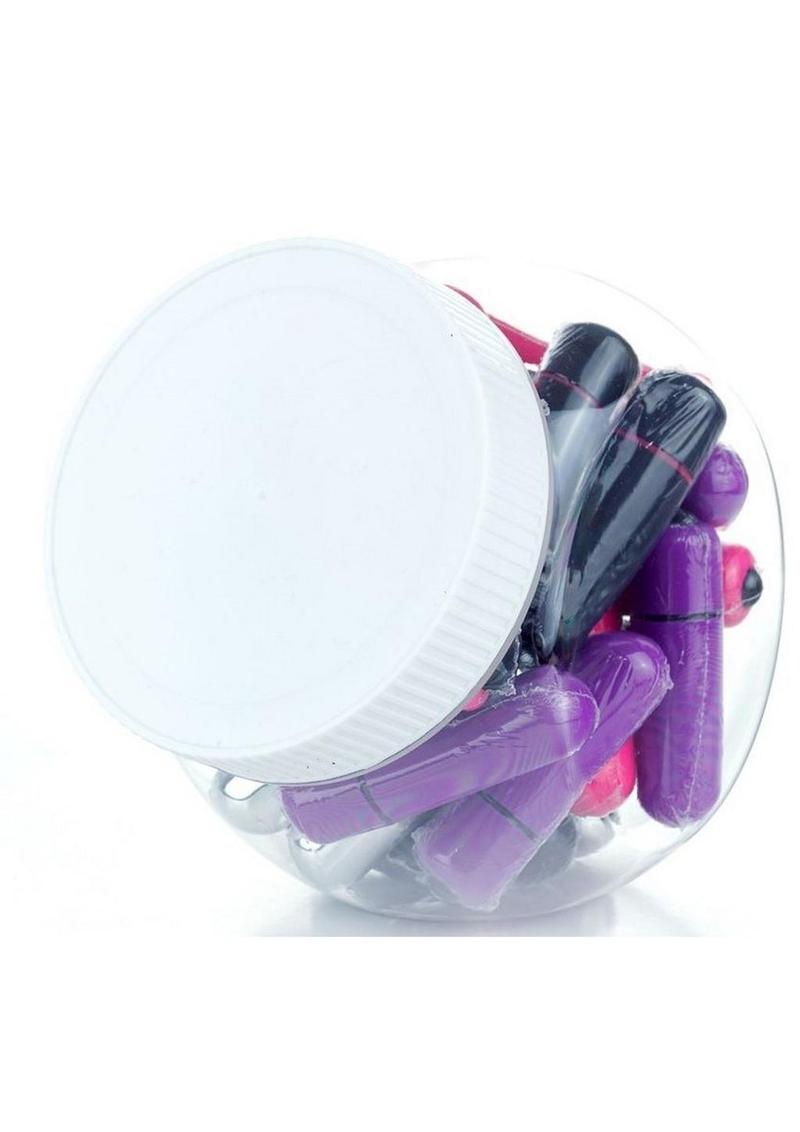 ME YOU US Bliss Mini Bullet Vibrators Fishbowl - Assorted Colors/Multicolor - 32 Per Bowl