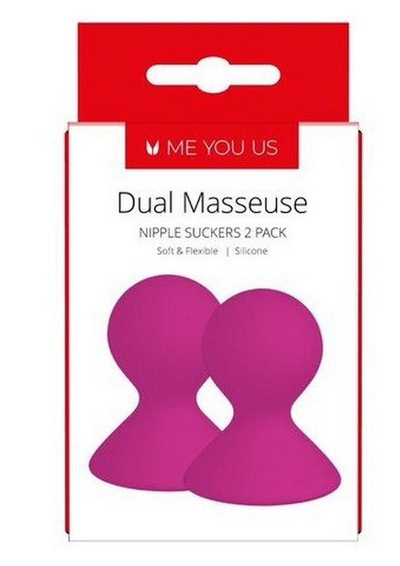 ME YOU US Dual Masseuse Silicone Nipple Suckers - Purple