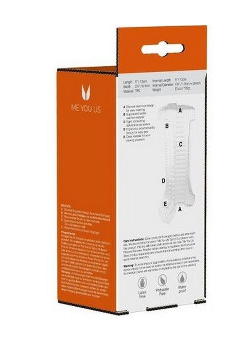 ME YOU US Ripple Dual End Stroker Masturbator - Clear