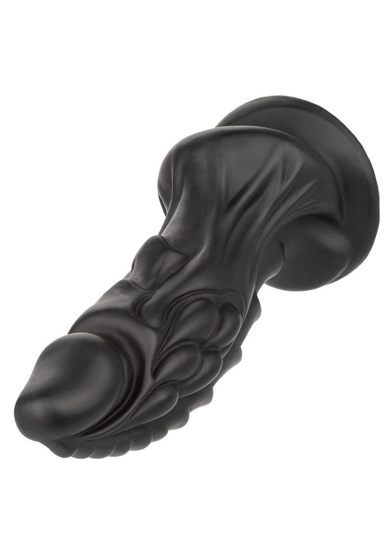 Monster Dong The Martian Silicone Dildo - Black - 7.75in
