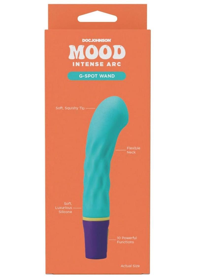 Mood Intense Arc Rechargeable Silicone G-Spot Vibrator - Purple/Teal