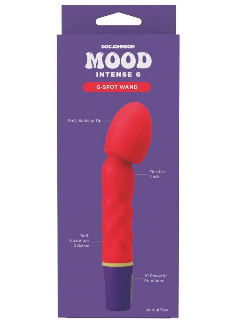Mood Intense G Rechargeable Silicone G-Spot Wand - Pink/Purple
