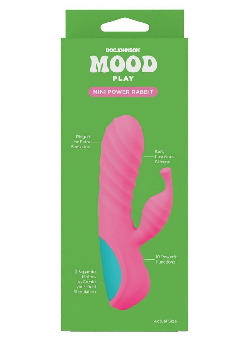 Mood Play Rechargeable Silicone Mini Power Rabbit Vibrator - Pink