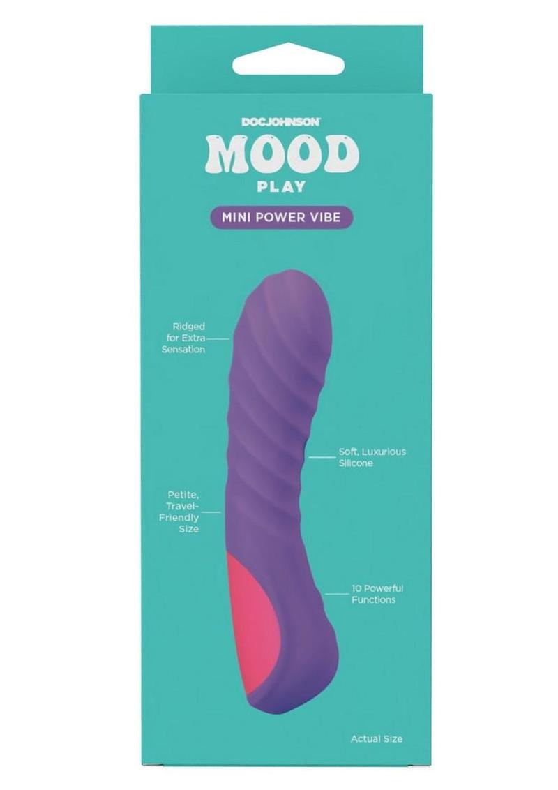 Mood Play Rechargeable Silicone Mini Power Vibrator - Purple