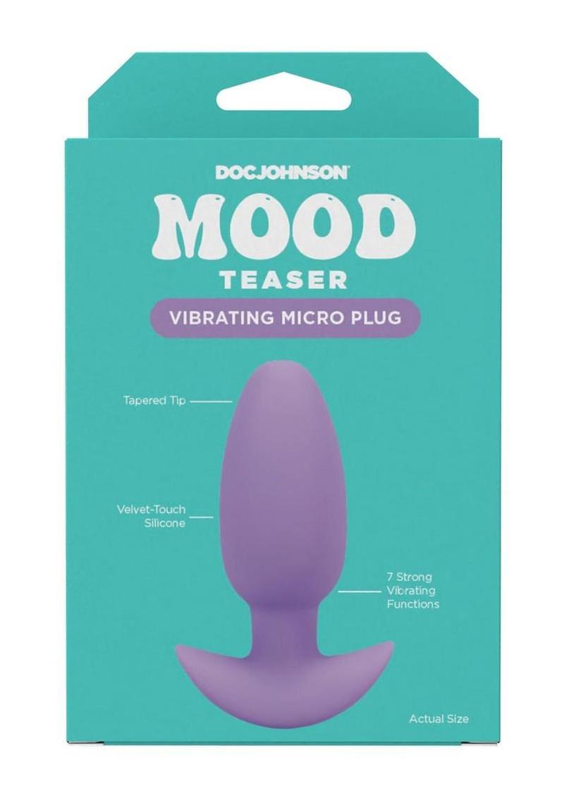 Mood Teaser Vibrating Rechargeable Silicone Micro Plug - Lavender