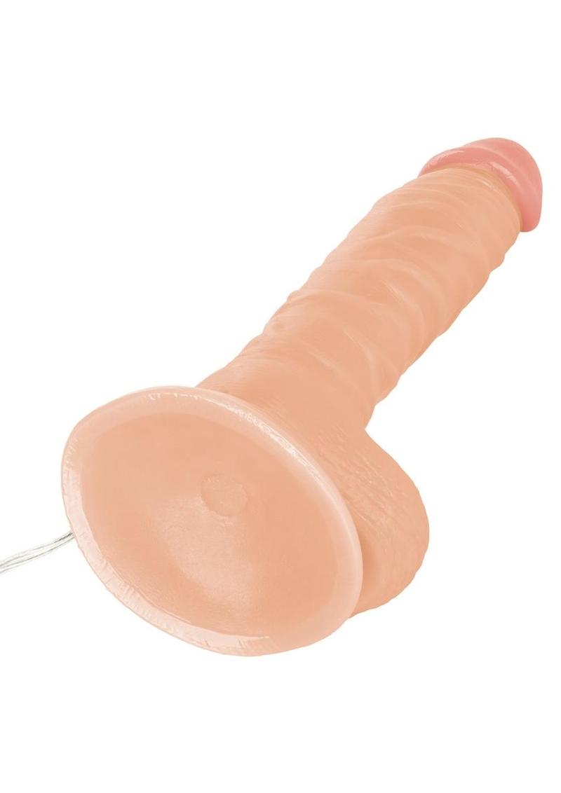 Mr Just Right Vibrating Dildo with Bullet - Vanilla - 6.25in