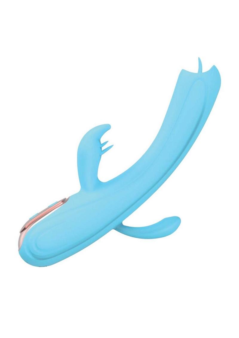 My Secret Fantasy Rechargeable Silicone Flickering Tongue Vibrator - Blue