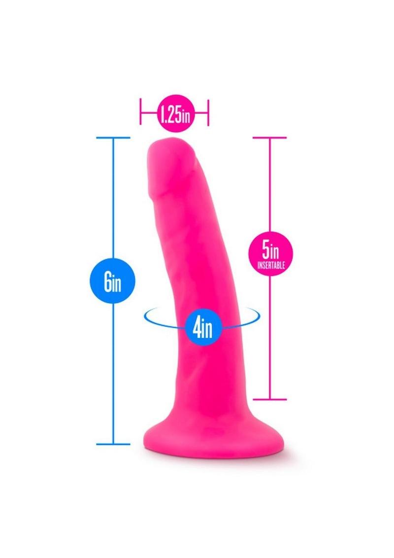 Neo Dual Density Dildo - Neon Pink/Pink - 6in