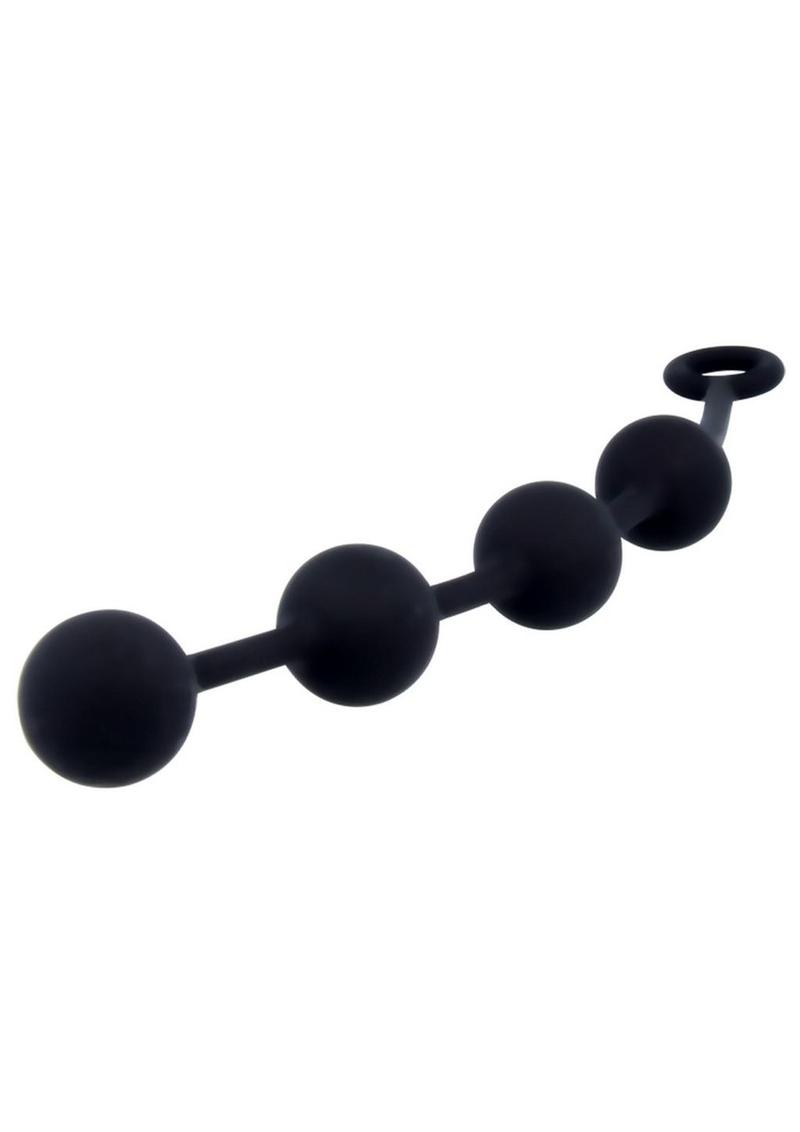 Nexus Excite Silicone Anal Beads - Black - Large