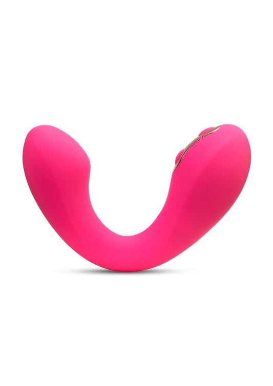 Nu Sensuelle Libi Flexible Rechargeable Silicone G-Spot Vibrator - Deep Pink/Pink