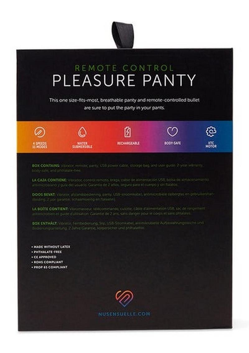 Nu Sensuelle Pleasure Panty Vibe Rechargeable Silicone Remote and Bullet - Pink