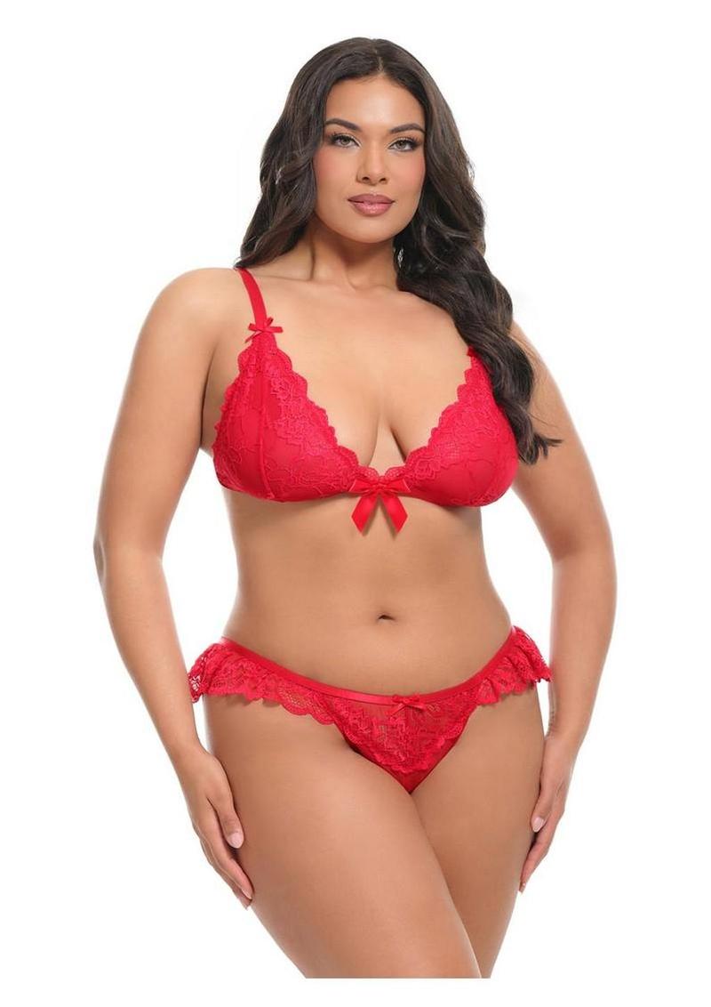 Oh LA LA Cheri Valentine Set (2 Piece) - 1x/2x - Red