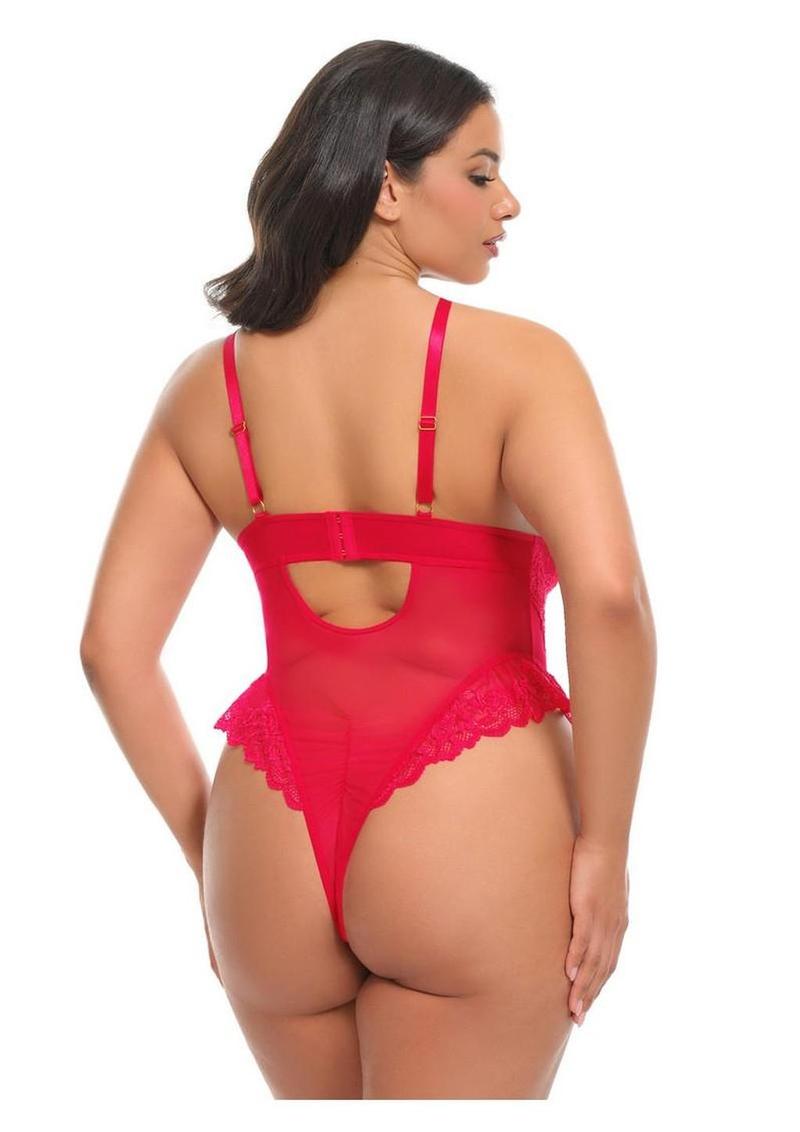 Oh LA LA Cheri Valentine Teddy - 1x/2x - Red