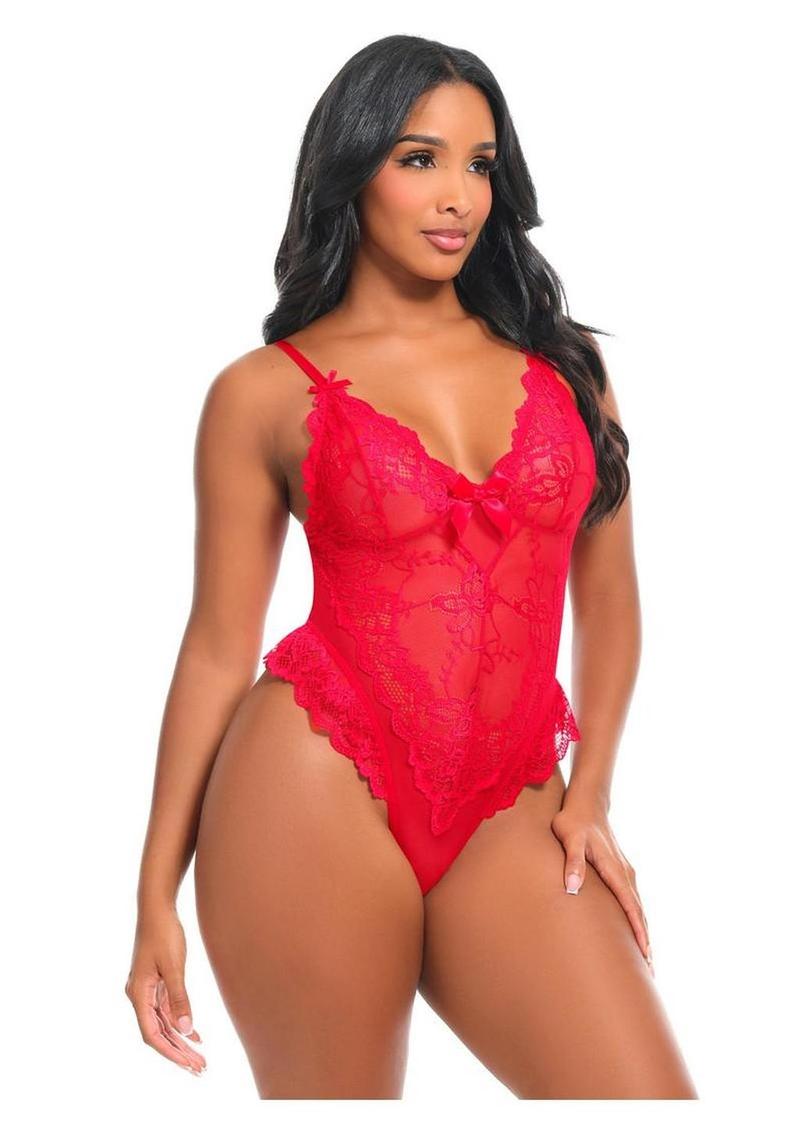 Oh LA LA Cheri Valentine Teddy - Red - Small
