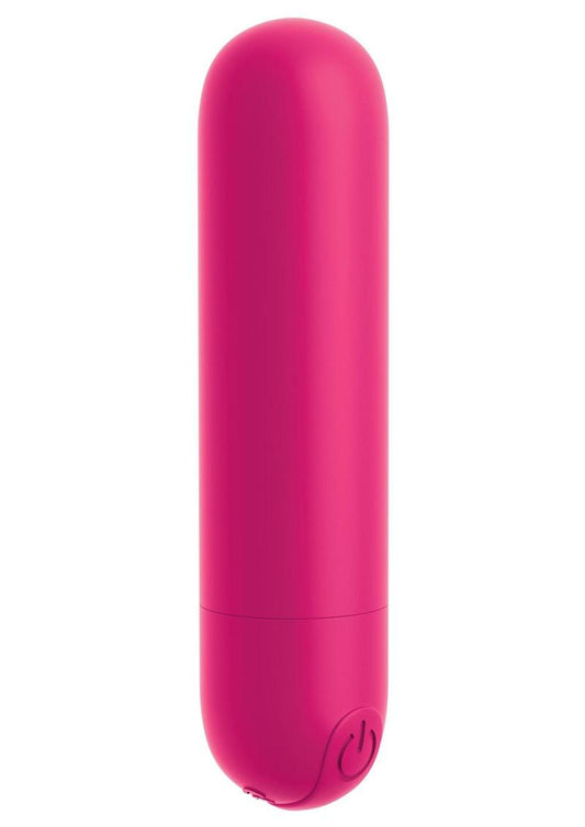 Omg! Bullets #Play Rechargeable Silicone Vibrating Bullet - Fuchsia
