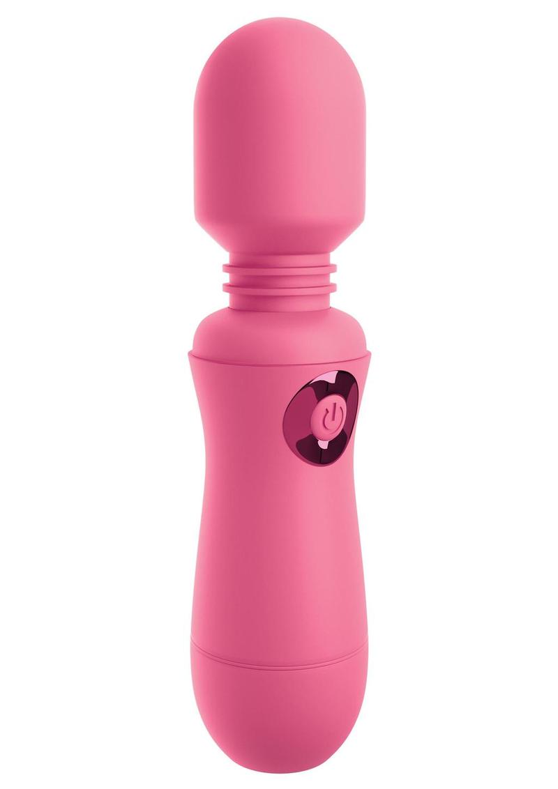 Omg! Wands #Enjoy Rechargeable Silicone Vibrating Massager - Pink