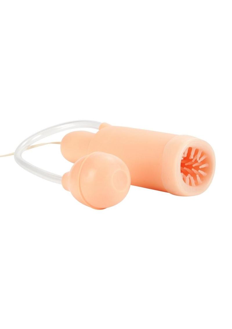 Optimum Series Executive Oro Simulator Vibrating Masturbator and Pumo - Ivory/Vanilla