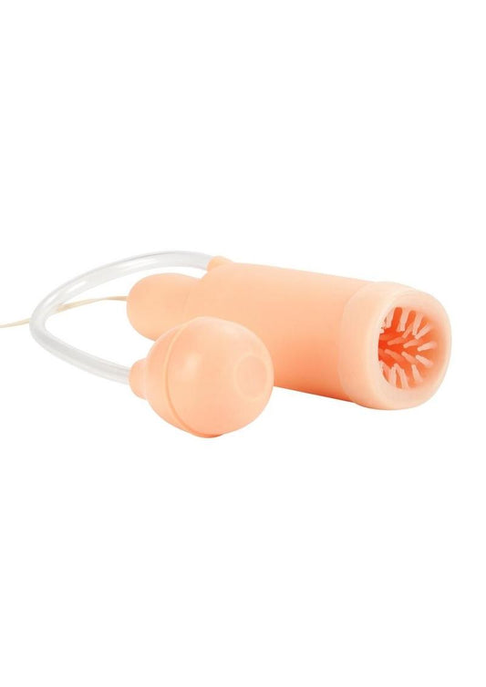 Optimum Series Executive Oro Simulator Vibrating Masturbator and Pumo - Ivory/Vanilla