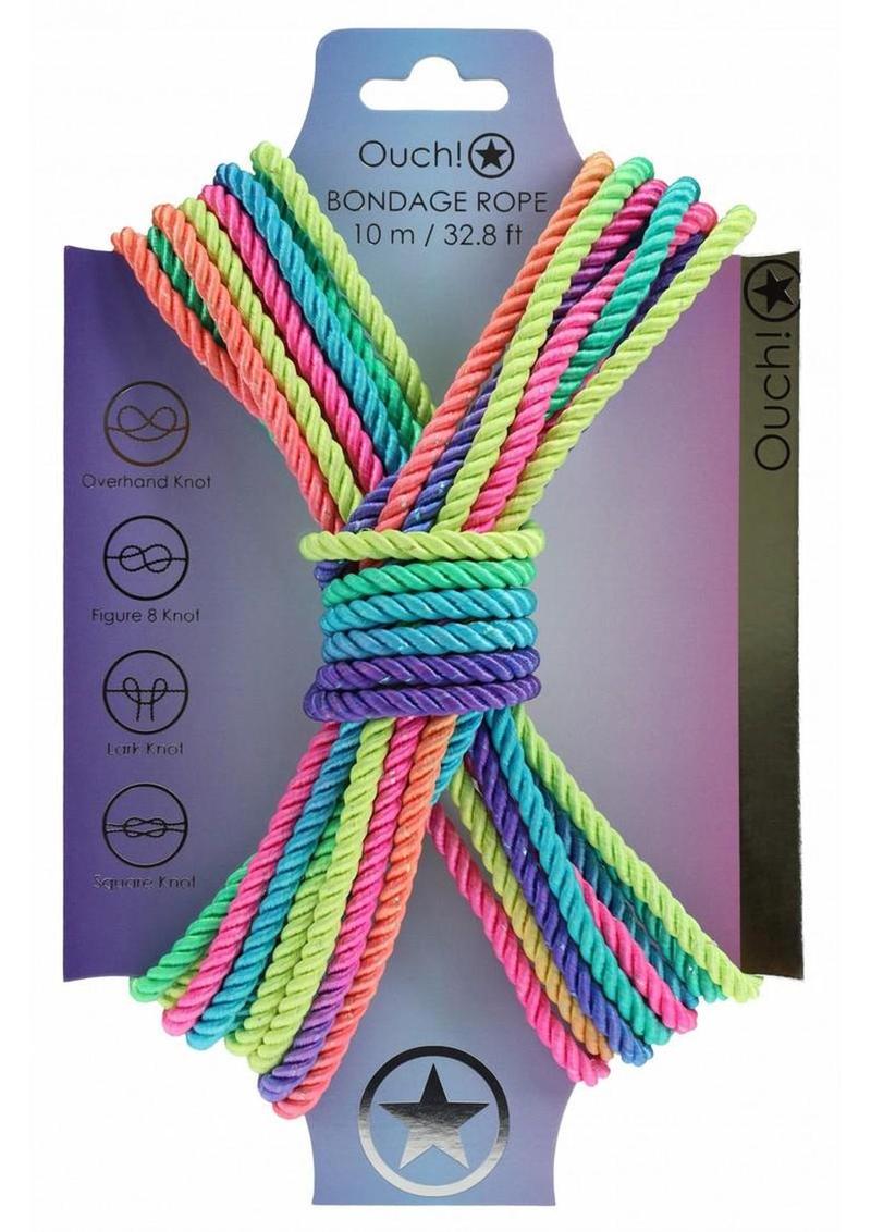 Ouch Bondage Rope 10 Meter Nylon - Multicolor
