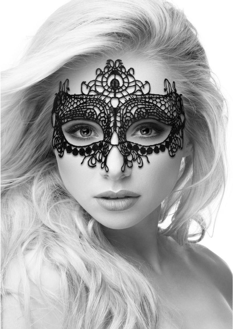 Ouch! Lace Eye-Mask - Black - Queen