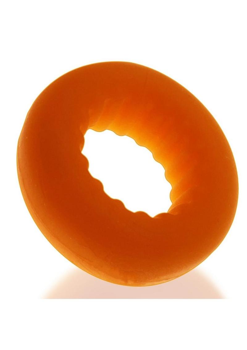 Oxballs Axis Rib Griphold Cockring - Orange/Orange Ice