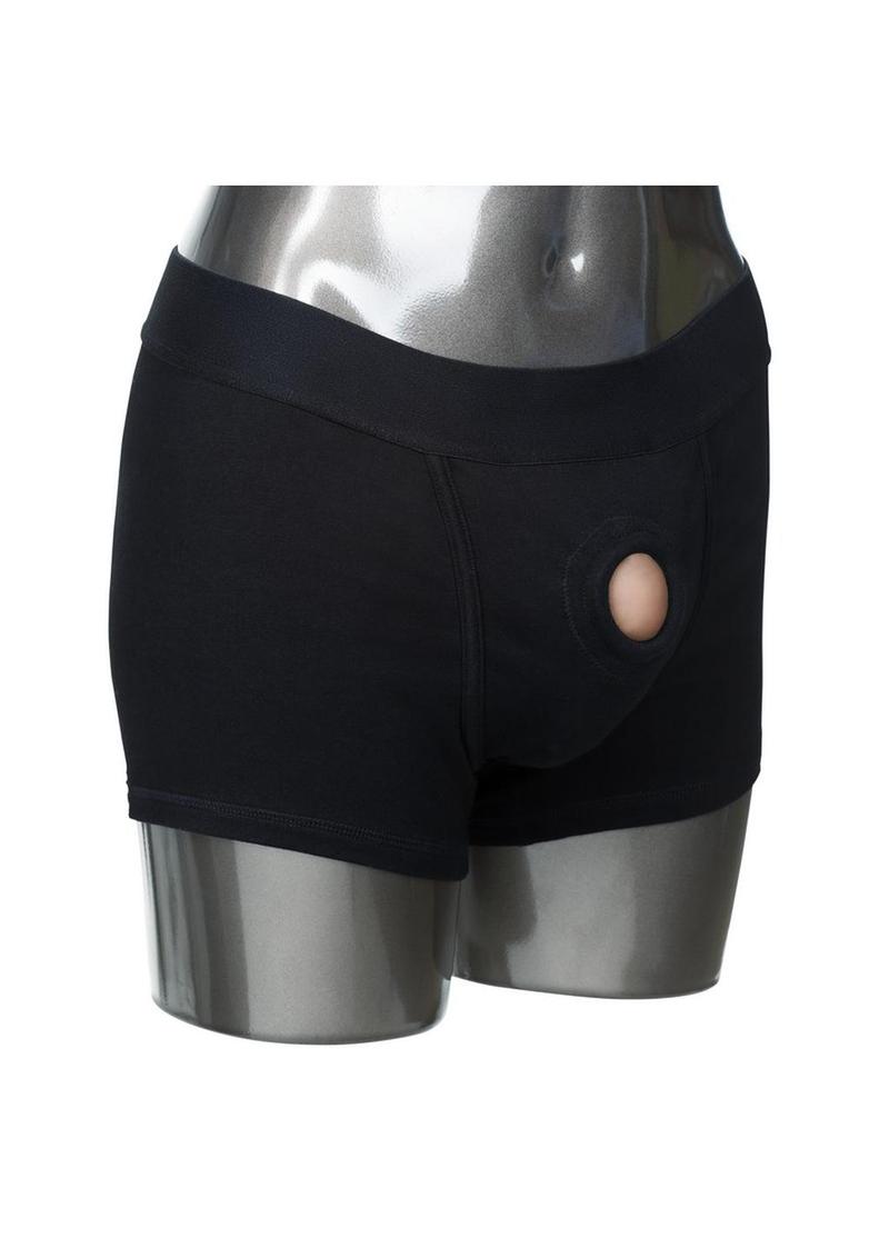 Packer Gear Boxer Brief Harness - Black - Large/XLarge