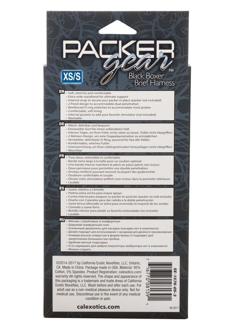 Packer Gear Boxer Brief Harness - Xs - Black - Small