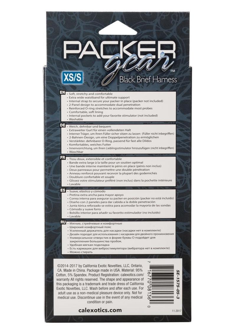 Packer Gear Brief Harness - Xs - Black - Small