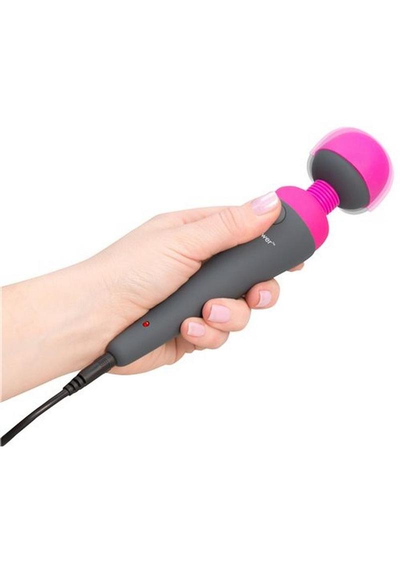 Palmpower Body Silicone Wand Massager - Gray/Pink