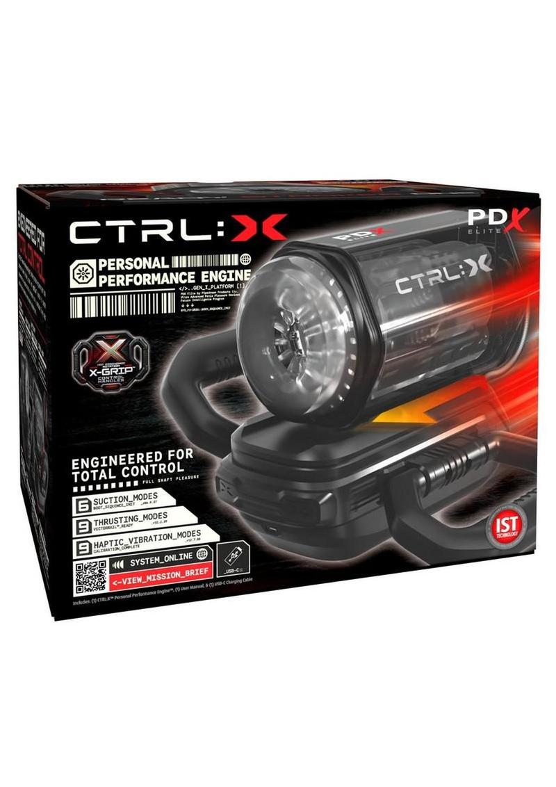 Pdx Elite Ctrl: X Personal Performance Engine Rechargeable Masturbator - Black